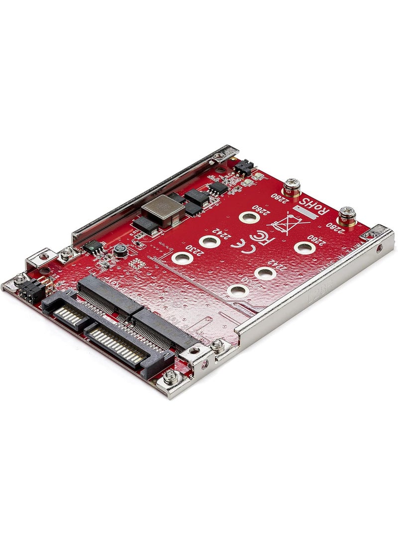 StarTech StarTechcom M2 to SATA Adapter  Dual Slot  for 25in Drive Bay  RAID  M2 SSD  M2 Adapter  M2 SSD Adapter  TAA S322M225R  - Image 1
