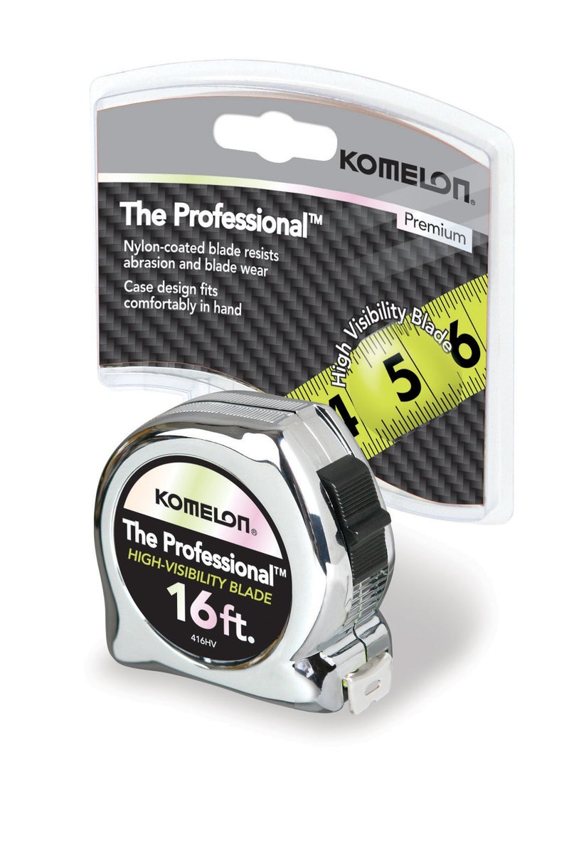 KOMELON متر قياس احترافي عالي الوضوح كوميلون 416HV، 16 قدم × 3/4 بوصة، كروم - Image 2