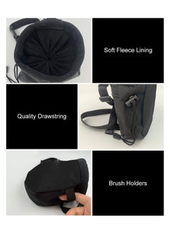Generic Rock Climbing Chalk Bag, Drawstring Rock Climbing Chalk Bag, Bouldering Chalk Bag Bucket, with Belt and Zipper Pocket for Fitness, GYM Weight Lifting, Hunting, Bouldering Magnesium Sack  - Image 3