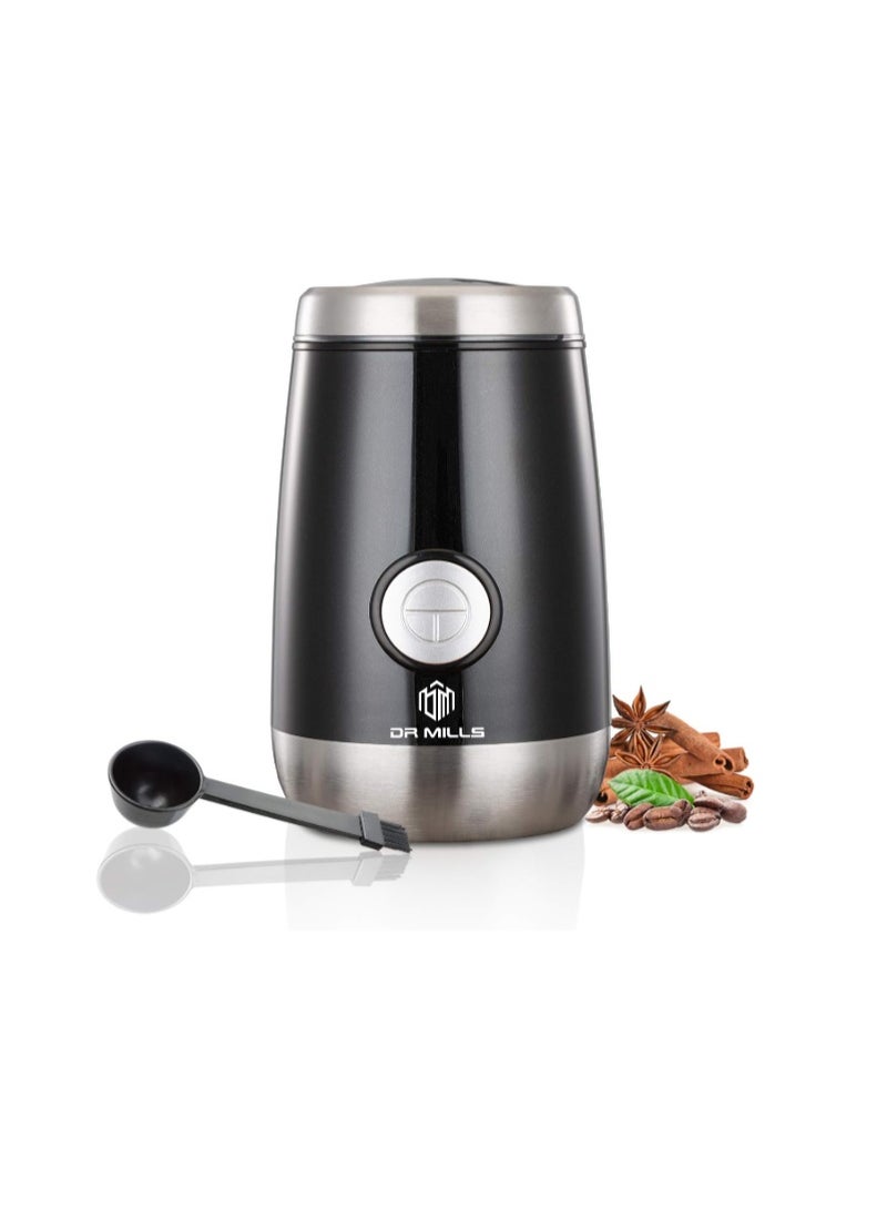 DR MILLS DM-7445 Coffee Grinder, Electric Coffee Bean and Dried Spice Grinder, One Touch Operation, Blade and cup made with SUS304 stainless steel - Image 1