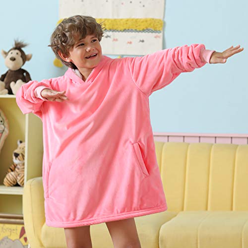 LetsFunny Blanket Hoodie,Oversized Wearable Sherpa Fleece Blanket Sweatshirt,Super Soft Warm Cozy with Giant Pocket,Gifts for Women Men Adults Teenagers Kids, One Size Fits All - Image 4
