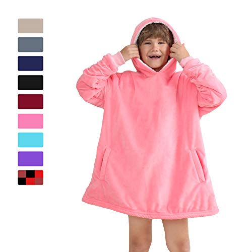 LetsFunny Blanket Hoodie,Oversized Wearable Sherpa Fleece Blanket Sweatshirt,Super Soft Warm Cozy with Giant Pocket,Gifts for Women Men Adults Teenagers Kids, One Size Fits All - Image 5