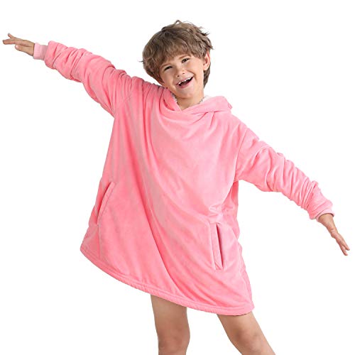 LetsFunny Blanket Hoodie,Oversized Wearable Sherpa Fleece Blanket Sweatshirt,Super Soft Warm Cozy with Giant Pocket,Gifts for Women Men Adults Teenagers Kids, One Size Fits All - Image 1