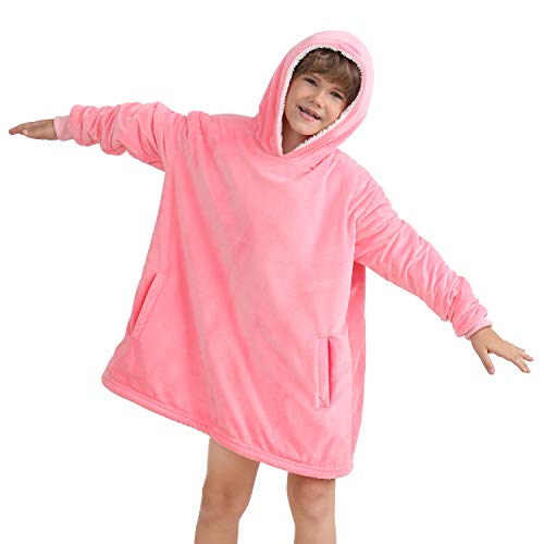 LetsFunny Blanket Hoodie,Oversized Wearable Sherpa Fleece Blanket Sweatshirt,Super Soft Warm Cozy with Giant Pocket,Gifts for Women Men Adults Teenagers Kids, One Size Fits All - Image 3