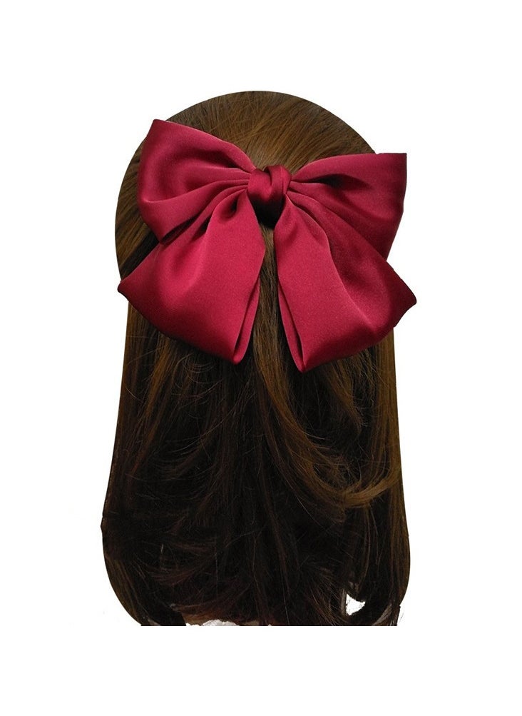 Goolsky Elegant Satin Bow Hair Clip - Chic Alloy Spring Barrette For Women, Versatile Solid Color Ponytail Holder Hair Accessories For Women Hair Ties For Women  - Image 5