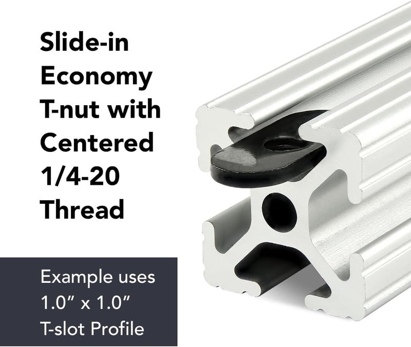 80/20 , 3276, 10 Series Steel 10-32 Centered Slide in Economy T-Nuts Hardware Nuts for 10 Series Aluminum Extrusions (100 Pack) - Image 4