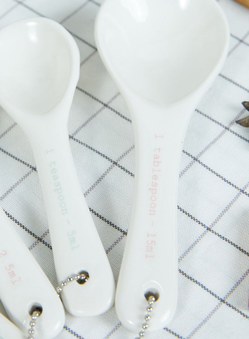 Premier Lola Set of 4 Measuring Spoons White - Image 3