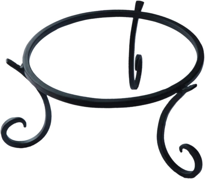 Wrought Iron Metal Gazing Ball Stand for 10 or 12 inch Garden Gazing Globes Plant Birdbath Bowl Stand Flowerpot Holder 5inch Tall 8 inch Black