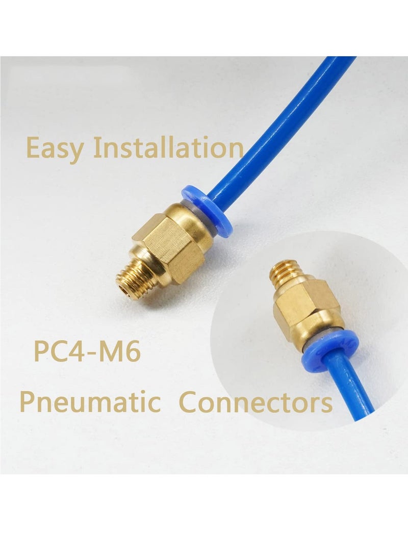 Excefore - 3D Printer PTFE Tube Bowden Tubing 1.75mm Filament 1M with 2X PC4-M6 & PC4-M10 Pneumatic Fittings &Tube Cutter 3D Printer Parts use for Ender 3/Ender 3 Pro/Ender 3 V2/CR-10/CR10S Hotend - Image 1
