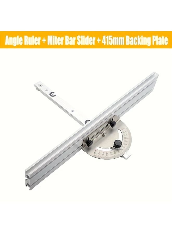 Adjustable Angle Ruler Protractor Woodworking Tool 415mm Push Rod Guide Rail - Image 1