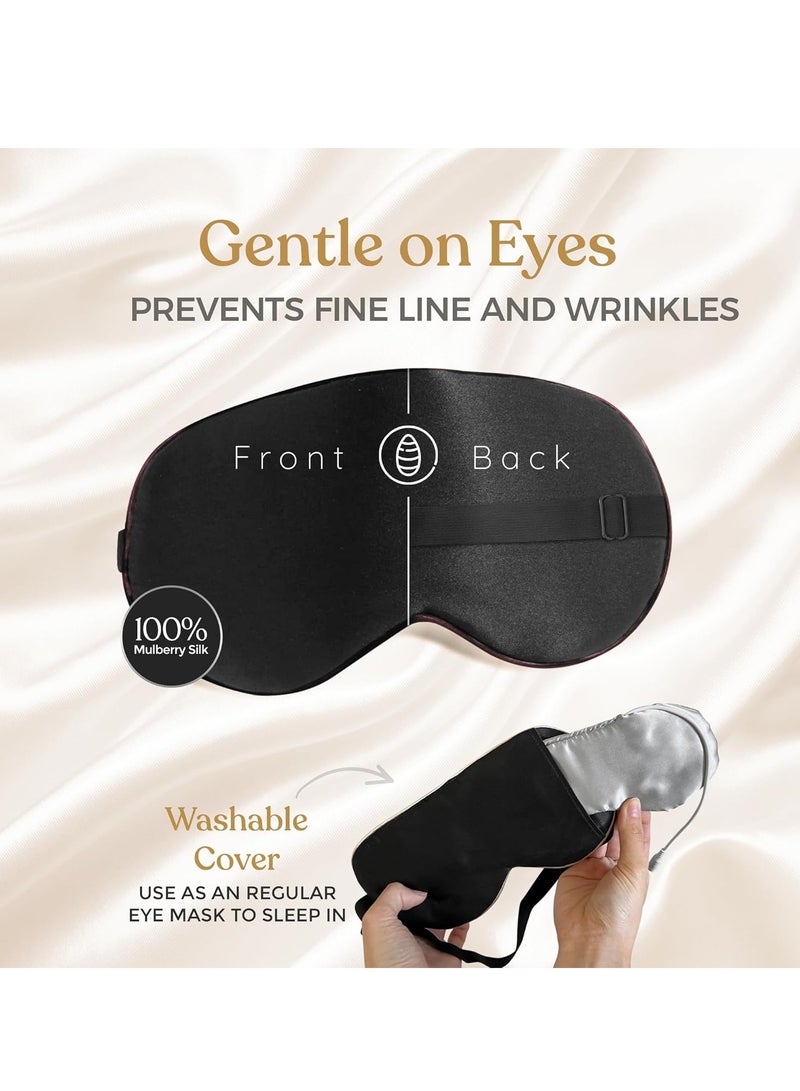 DROP OF DIVINITI Heated Eye Mask for Dry Eye Relief - Stye Treatment, Warm Compress for Sinus, Electric Warming Patch With Moist Heat - Black - Image 2