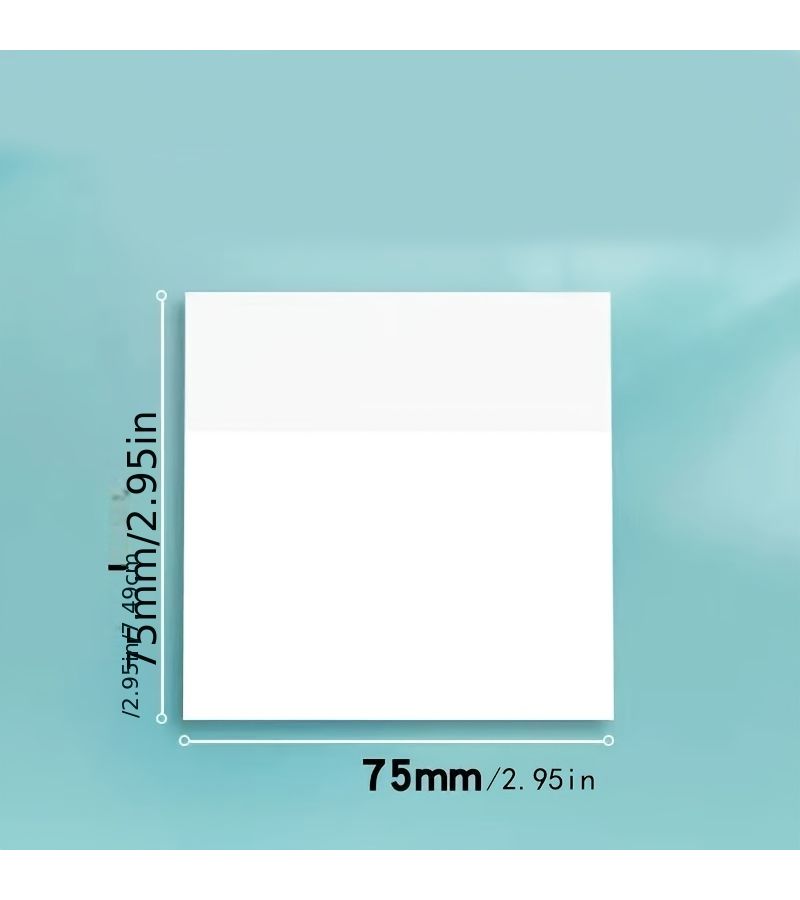 100 Sheets Transparent Sticky Notes Notepad for School Office Supplies - Image 3