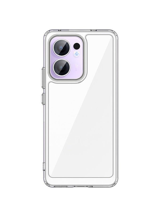 Crystal Clear Case Cover for Oppo Reno 13 F 2025, Hard Back Slim Shockproof Bumper, Non-Yellowing, Wireless Charging Compatible for Oppo Reno 13F 5G