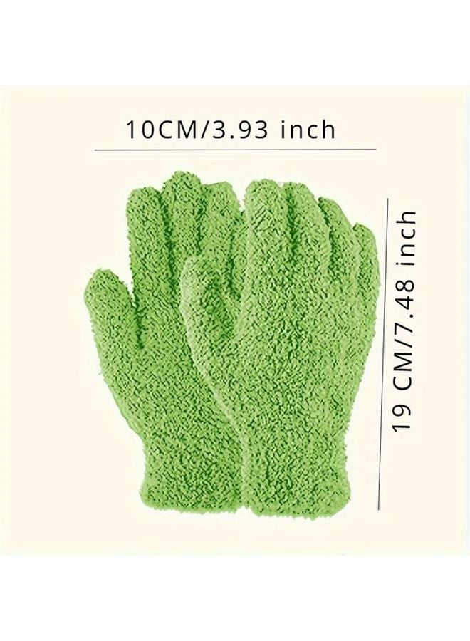 Blue Microfiber Plant Dusting Gloves For Indoor Cleaning Blinds Furniture Gentle Leaf Care - Image 4