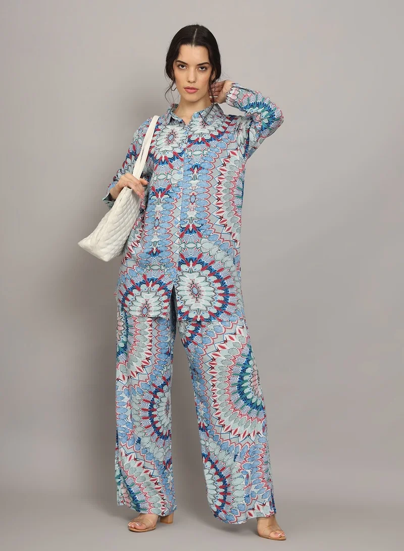 Alaya  Printed Rayon Co-Ord Set for Women-AL4001 for Women | Best Price UAE