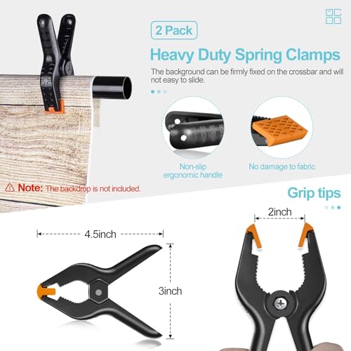 EMART Heavy Duty Background Stand, 9.2 x 10ft Adjustable Backdrop Support System Kit with Carry Bag for Photography - Image 5