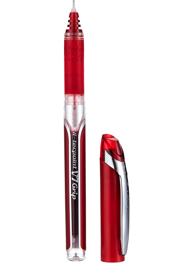 PILOT Hi Tecpoint V7 Grip Roller Ball Pen Red - Image 1