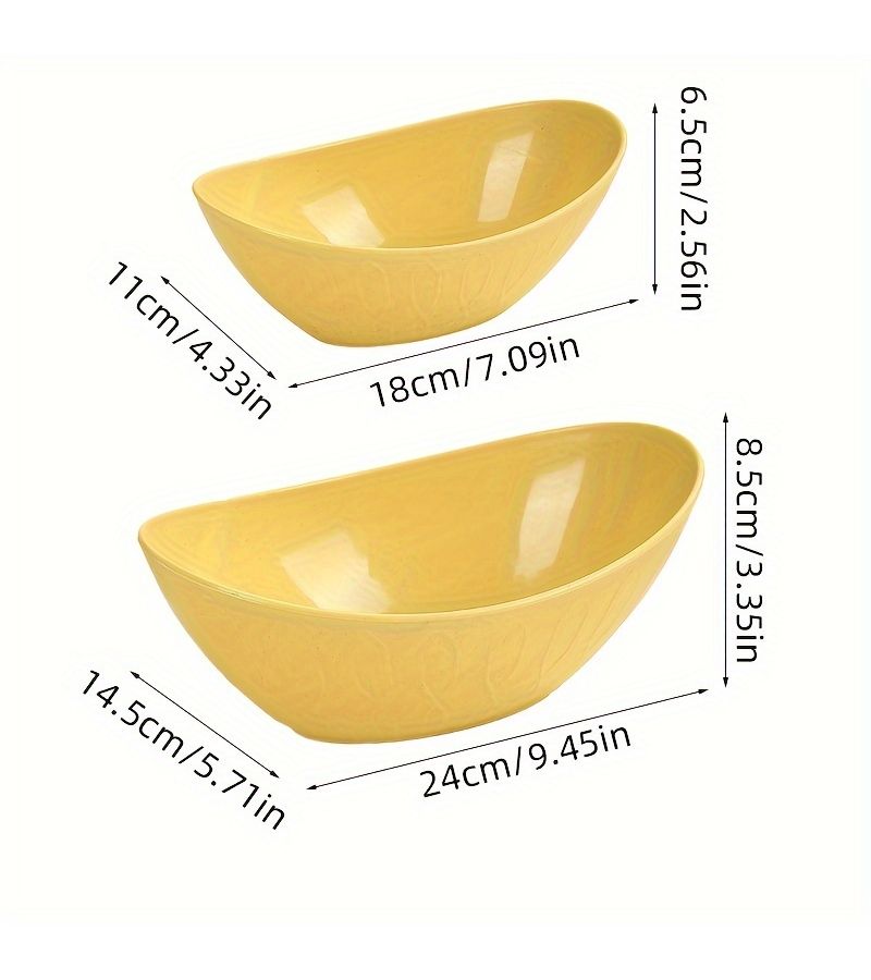 Beige 3 Piece Kitchen Household Salad Bowl Set For Home Cooking Party Gatherings Outdoor Barbecues - Image 2