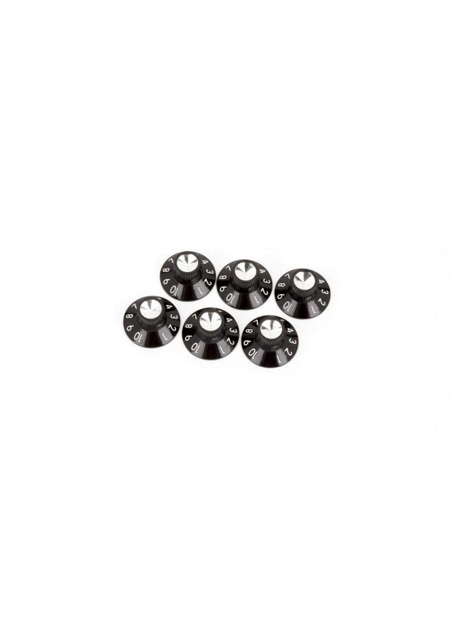 Fender Pure Vintage Skirted Amp Knobs, Black (Pack of 6)