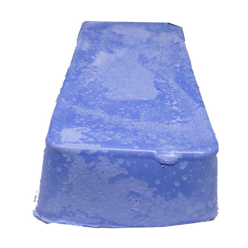 Benchmark Abrasives Buffing Compound for Polishing Removing Scratches Edge Finishing Cleaning for Non-Ferrous Metals Plastics Synthetic Materials, 1 Pound Bar (Blue Plastic) - Image 1