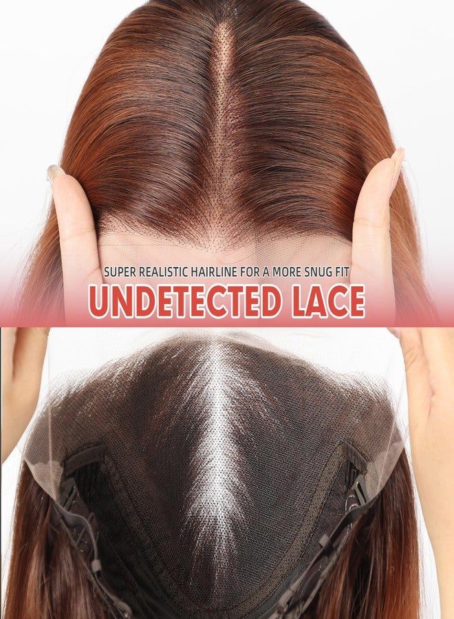 Allbell Orange Synthetic Lace Front Wigs for Women, 13×6 Long Curly Hair Wig With Natural Glueless Hairline 22 Inch for Daily - Image 3
