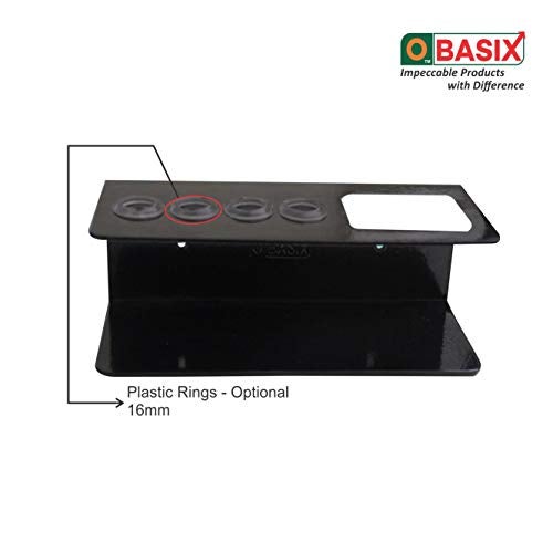 OBASIX Whiteboard Marker & Duster Holder | Color Black in Aluminium - Image 4