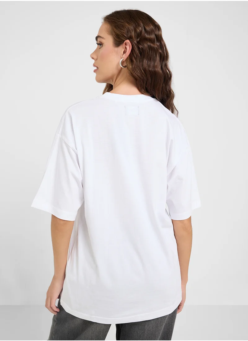 جينجر Oversize Beach Graphic T-Shirt