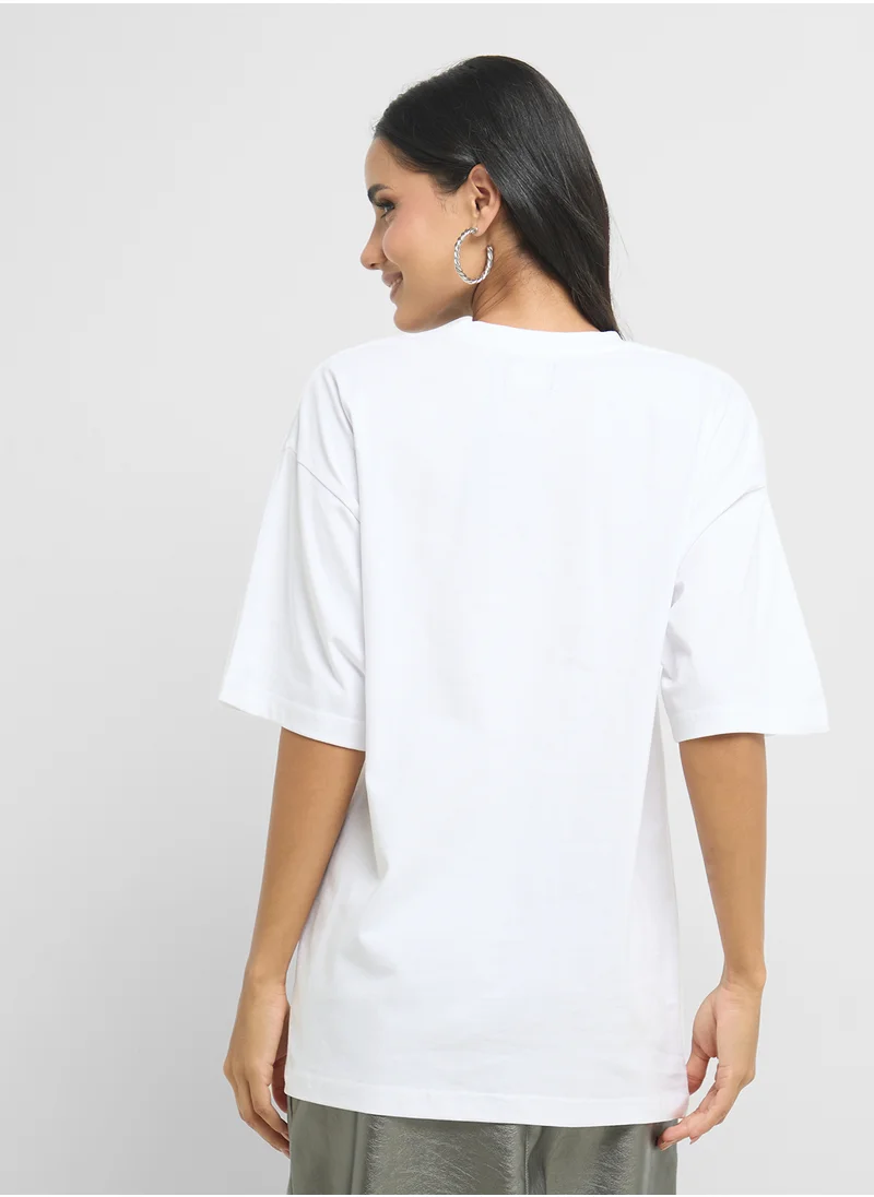 Ginger Oversize Beach Graphic T-Shirt