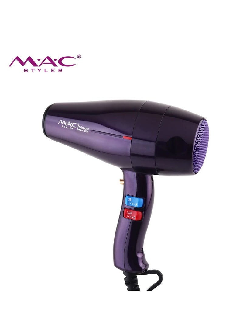 Mac Styler مجفف الشعر الاحترافي ماك ستايلر – سرعة هواء فائقة، تشغيل صامت، قوة ورعاية اللون - Image 1