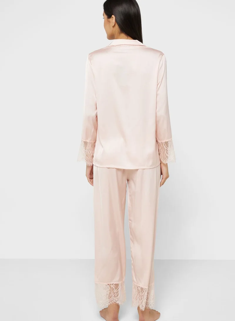 Khizana Lace Detail Pyjama Set