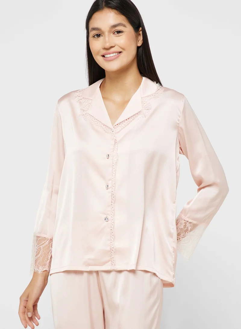 Khizana Lace Detail Pyjama Set