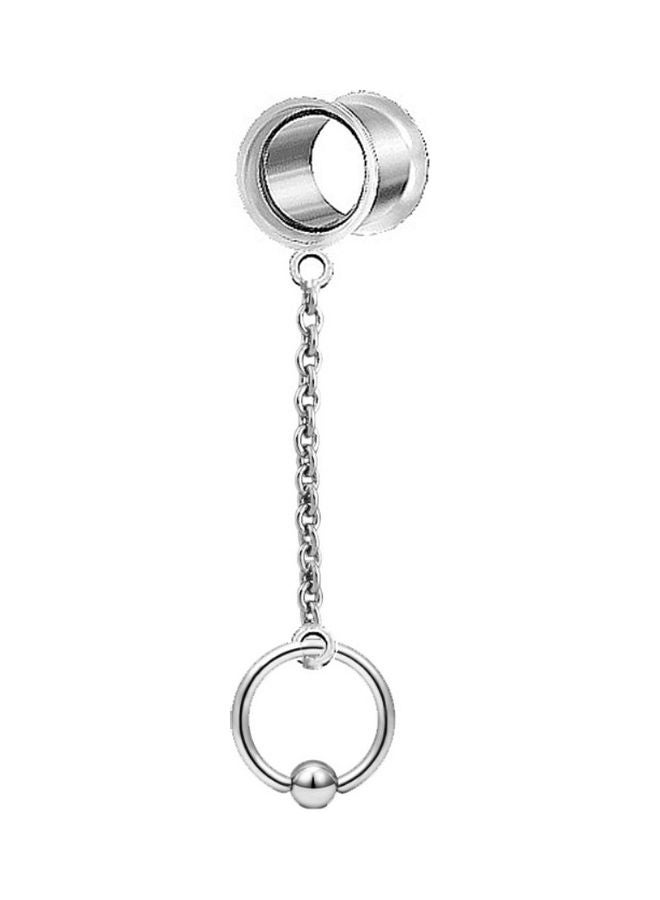 NIBEMINENT Ring Tassel Dangle Double Flare Ear Plug