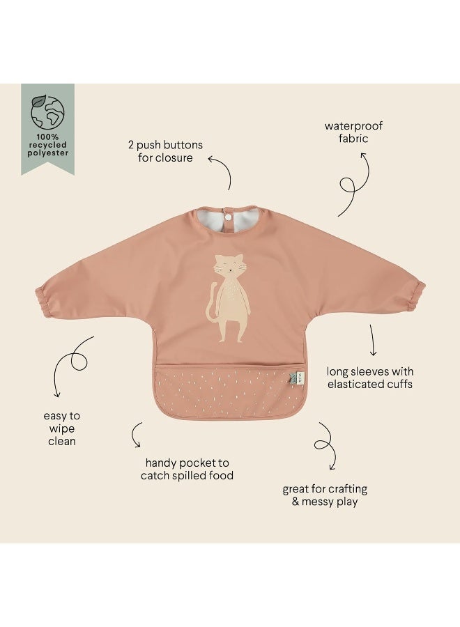 Trixie Waterproof Long Sleeve Bib With Pocket , Mrs. Cat - Image 2