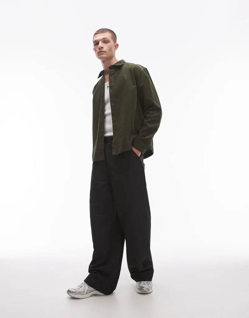 TOPMAN Mini Cord Oversized Shirt