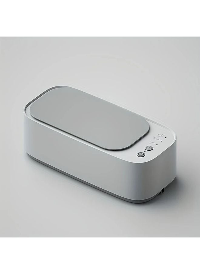 Grey White Portable USB Rechargeable High Frequency Vibration Cleaner For Jewelry Glasses Watches - Image 1