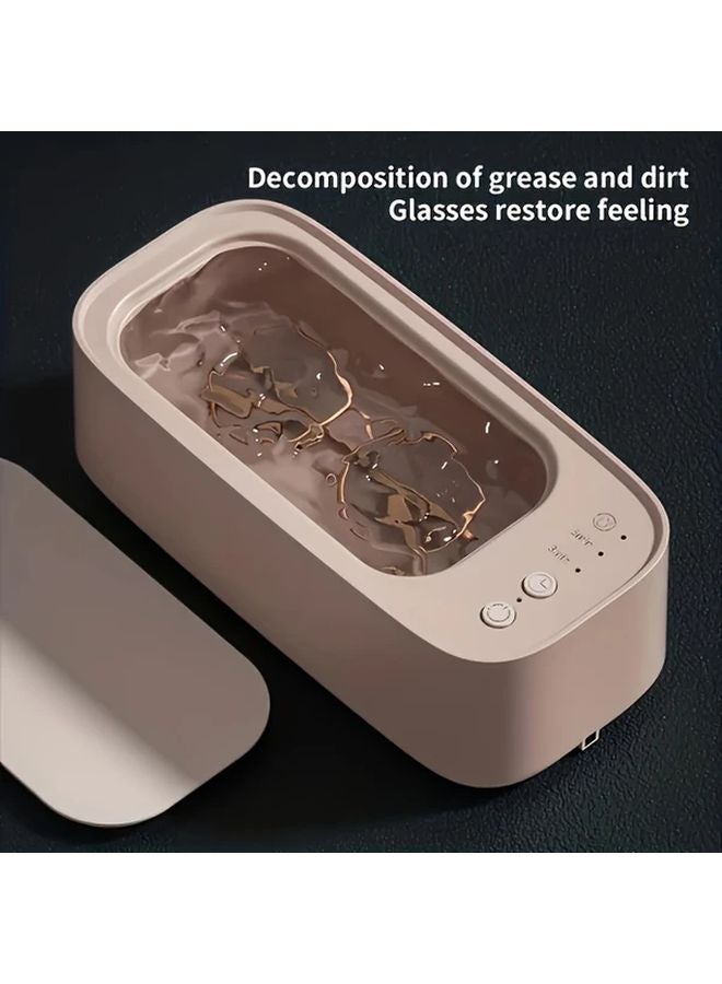 Grey White Portable USB Rechargeable High Frequency Vibration Cleaner For Jewelry Glasses Watches - Image 4
