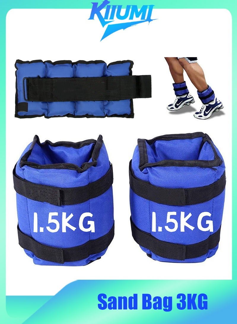 KIIUMI 2 PCS Sand Weight Bag for the Arms and Feet, Weighing 3 Kilograms, Each Piece Weighing 1.5 kilograms - Image 1