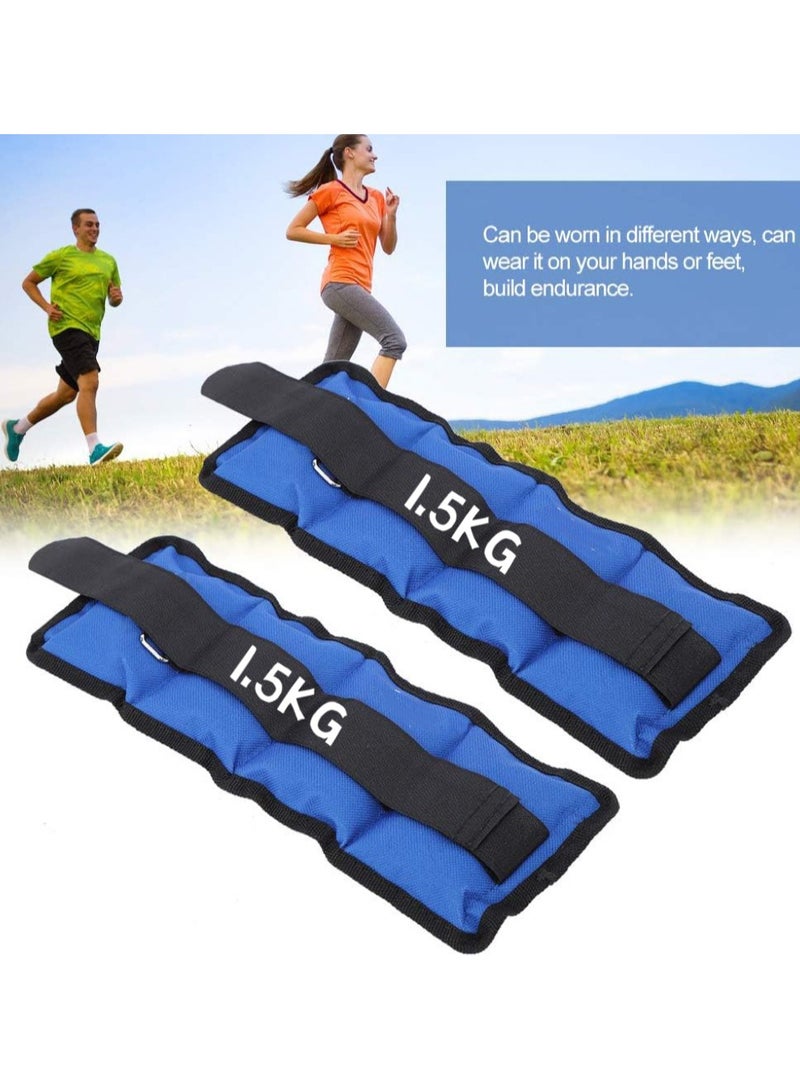 KIIUMI 2 PCS Sand Weight Bag for the Arms and Feet, Weighing 3 Kilograms, Each Piece Weighing 1.5 kilograms - Image 2