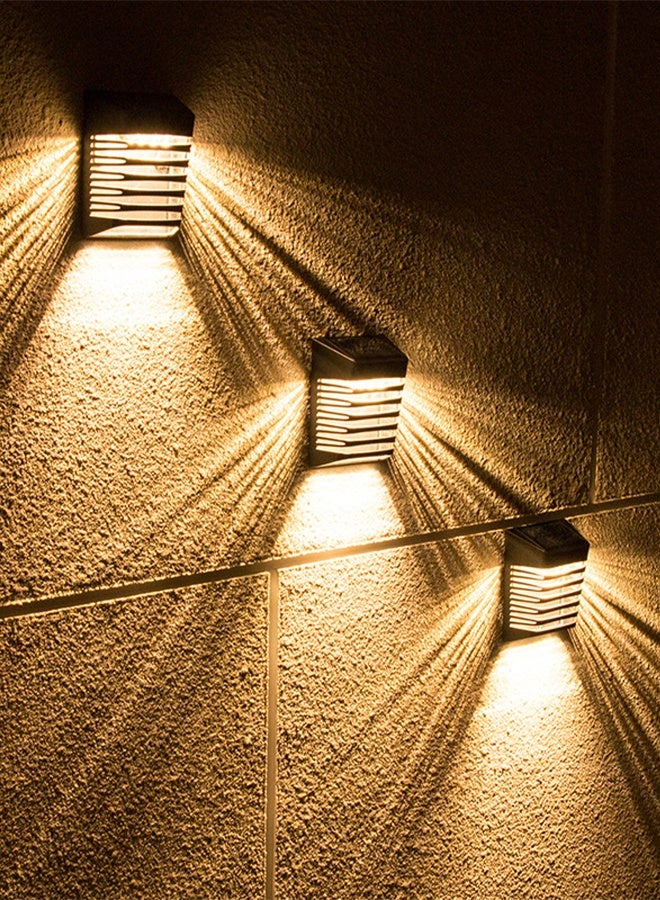 DUNISO أضواء الجدار الشمسية في الهواء الطلق 2 وسائط مربع الشمسية اللاسلكية جدار جبل أضواء IP54 للماء مصابيح الحائط في الهواء الطلق ديكور لحديقة فناء ساحة سياج ديكور - Image 2