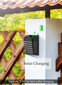 DUNISO Solar Wall Lights Outdoor 2 Modes Square Solar Wireless Wall Mount Lights IP54 Waterproof Outdoor Wall Lamps Decorative for Garden Patio Yard Fence Decor  - Image 3