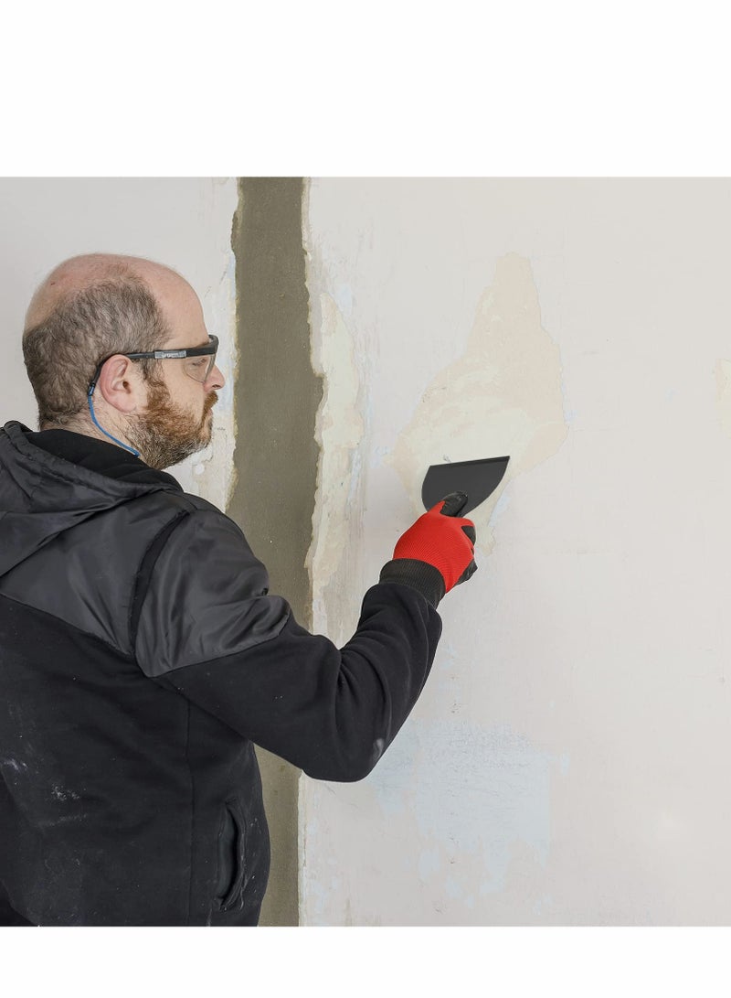 Excefore 6 Pcs Plastic Putty Knife Set, Paint Scrapers Tools, Putty Filler Spatula Scraper for Spackling, Patching, Decals, Wallpaper, Remover Sticker, Car Painting Spatula Knife Scrapers - Black - Image 4