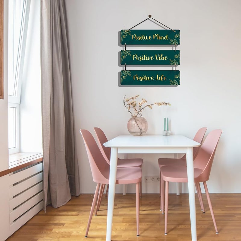 CAPIO ART Welcome Wooden Quote Wall Hanging Decoration Items for Home Décor | Mdf Art for Living Room & Bedroom | Decorative Item for Office & House | Gifts Modern Wood Hanger - Positive Mind - Image 3