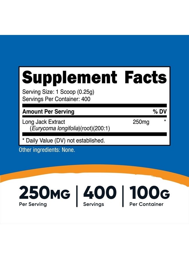 Nutricost - LongJack (Eurycoma Longifolia) 100:1 Extract Powder 100 Grams - Image 1