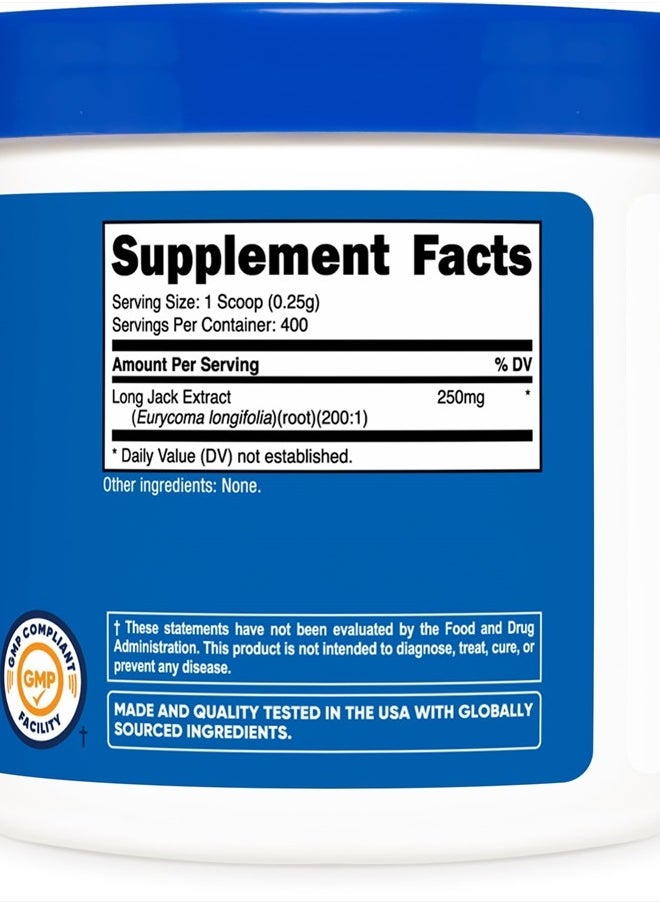 Nutricost - LongJack (Eurycoma Longifolia) 100:1 Extract Powder 100 Grams - Image 1