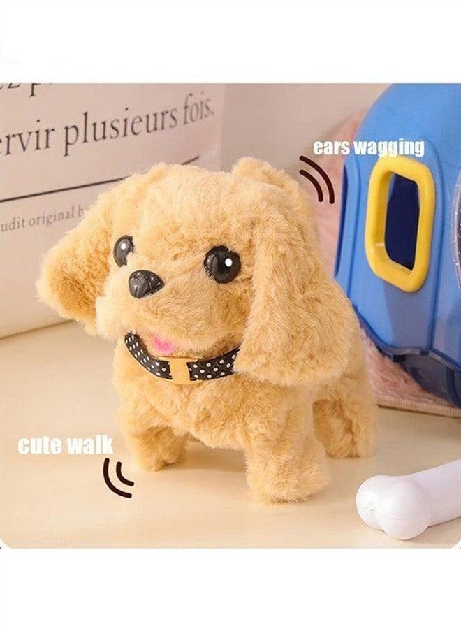 Children's Toys, Cute Pet Dogs And Dog Cages, Walking Calls, Electronic Toys, Interactive Birthday Gifts For Children And Babies, Made Of High-Quality Plush Materials, Comfortable And Soft, Smooth And Odorless, Non-Toxic,  Corgi  - Image 2
