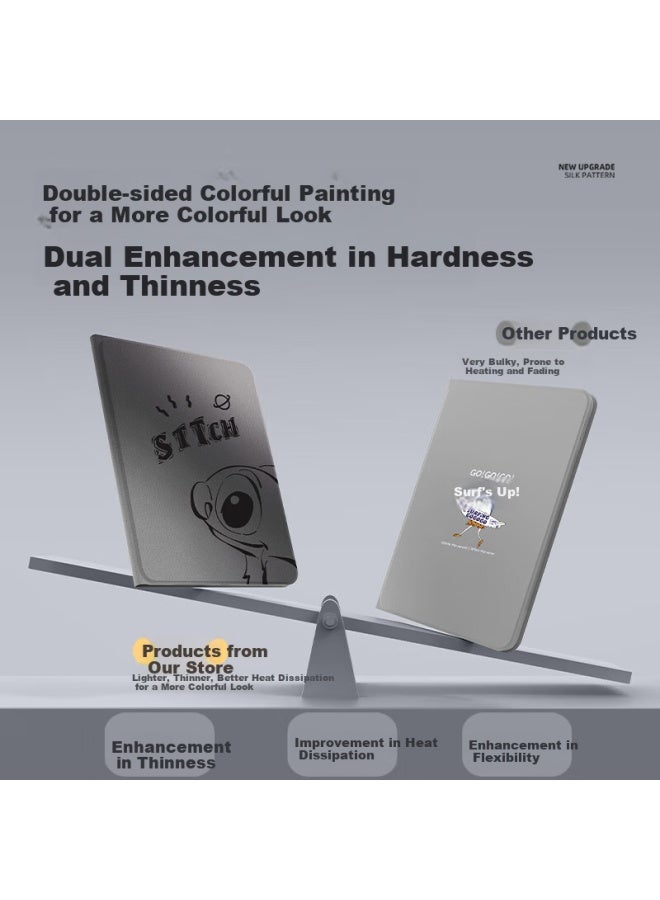 Xp Ipad Pro 11-Inch Protective Case New Version Anti-Fall Apple Tablet Cartoon Ultra-Thin Case With Pen Slot Full Coverage - Dark Grey Pika - Image 4