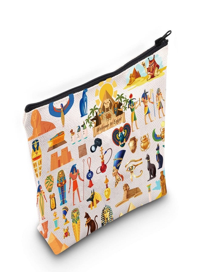 LEVLO Egyp Travel Pouch Bag Ancient Egypt Gift Egyptian Make Up Zipper Pouch Bag Ancient Civilization Merch (Egyp) - Image 1