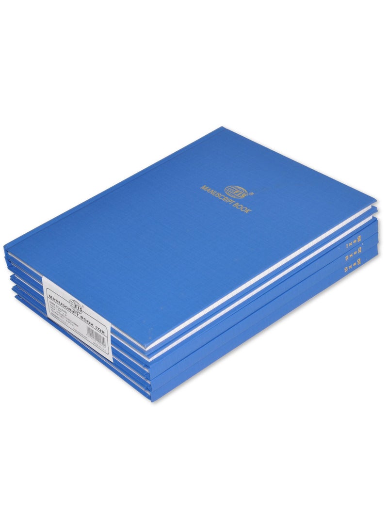 Fis 5PC Manuscript Books, 5MM Square Lines, 10X8 Inch, 2 Quire 96 Sheet - FSMN1082Q5MM-5PC - Image 1