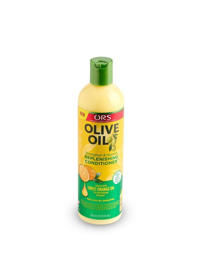 Organic Root (ORS) Olive Oil Strengthen & Nourish Replenishing Conditioner infused with Sweet Orange Oil for Revitalizing Moisture 12.25 Ounce (Pack of 3) - Image 3