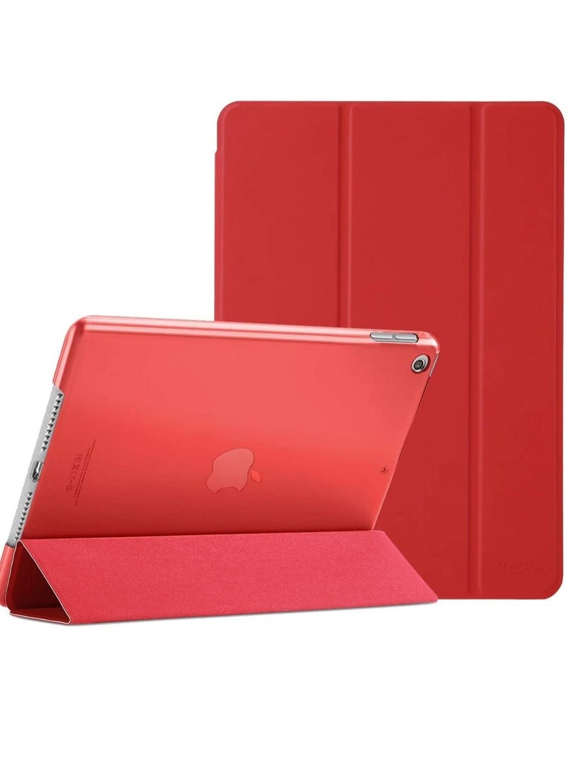 راكسوم حافظة iPad 10.2 - متوافقة مع iPad الجيل التاسع 2021، iPad الجيل الثامن 2020، iPad الجيل السابع 2019 - غطاء ذكي واقٍ رفيع ذو ظهر صلب (أحمر) - Image 1